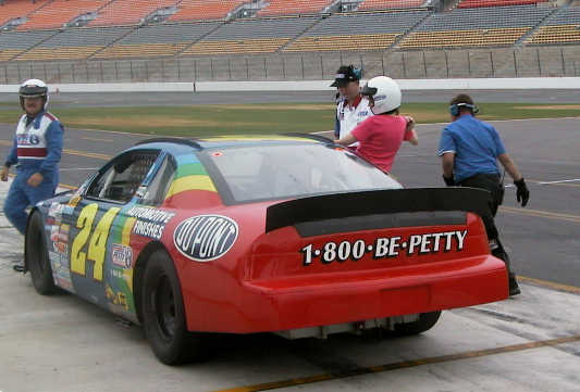 My wife Cathy loads up for some hot laps!